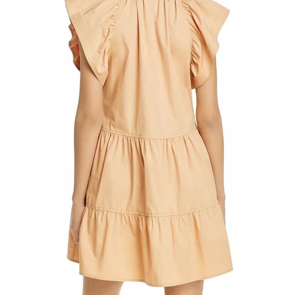 A.L.C Harper Tiered Poplin Flutter Sleeve Mini Dr… - image 3